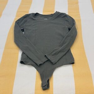 Long Sleeve Nuuds Bodysuit in Green